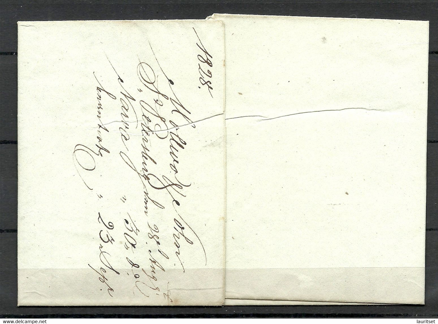 RUSSIA Russland 1828 Cover From ST. PETERSBURG To Narva Estonia Estland - ...-1857 Vorphilatelie