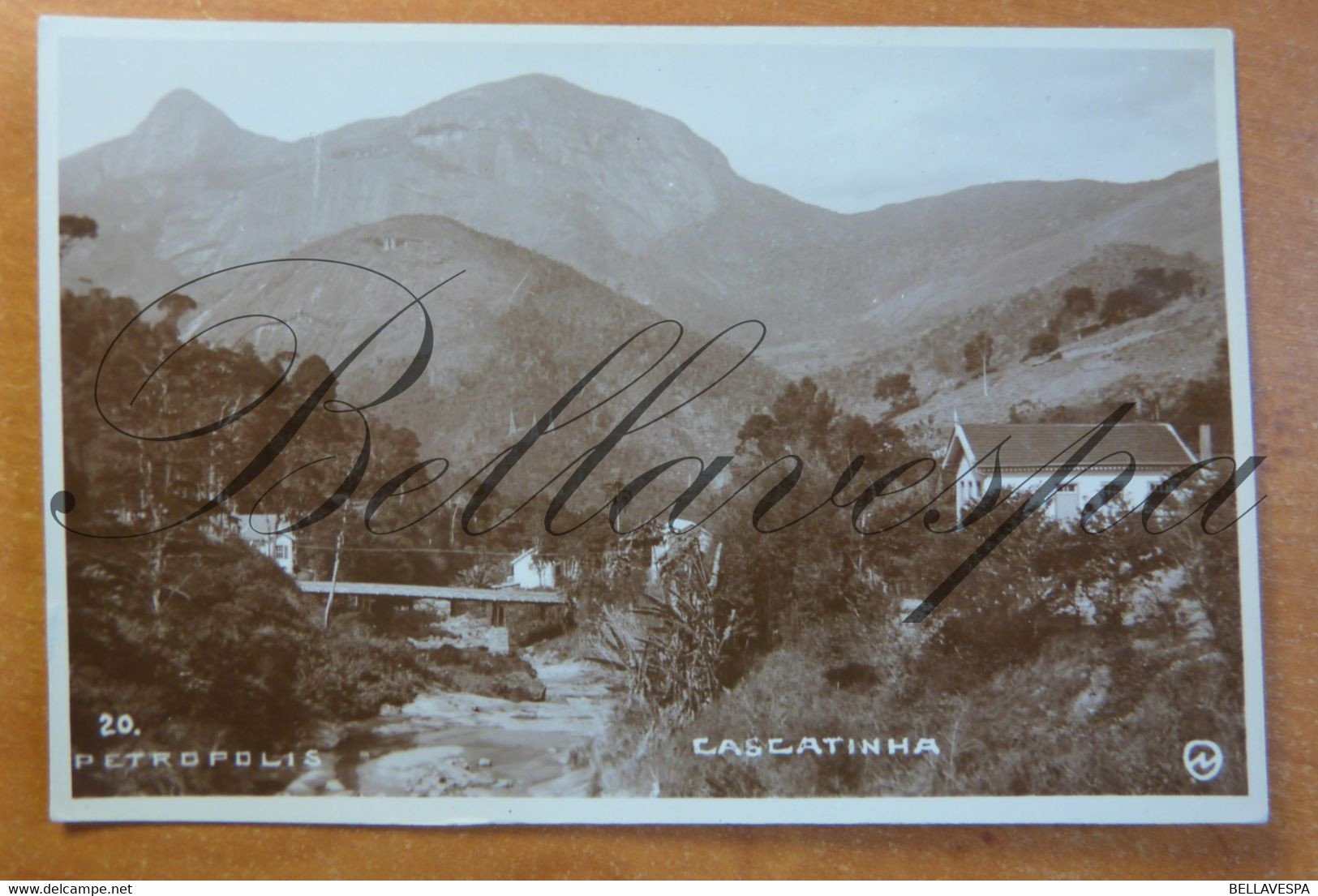 Cascatina Petropolis Brasil. N° 20 RPPC Morro Berg  2300 Mtr.(send From Brazil Belgien Congregation Brother) Pont Brug - Missioni