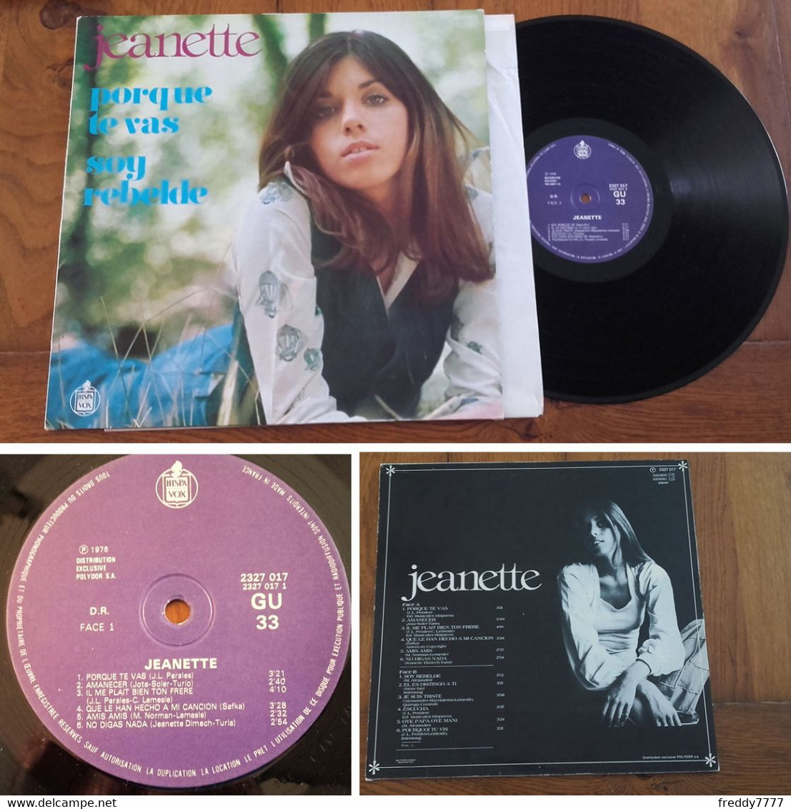 RARE French LP 33t RPM (12") JEANETTE (1976) - Ediciones De Colección