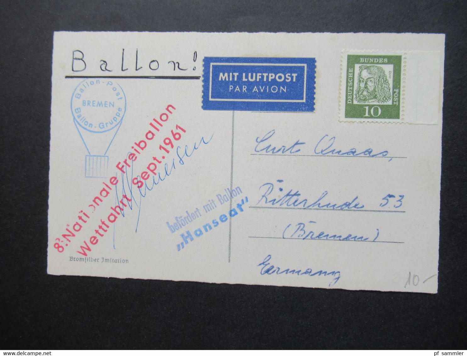 BRD 1950er / 60er Jahre Belegeposten Ballonpost 19 PK / Sonder PK / Motive Mit Vielen Stempeln Und Vermerken! - Airships