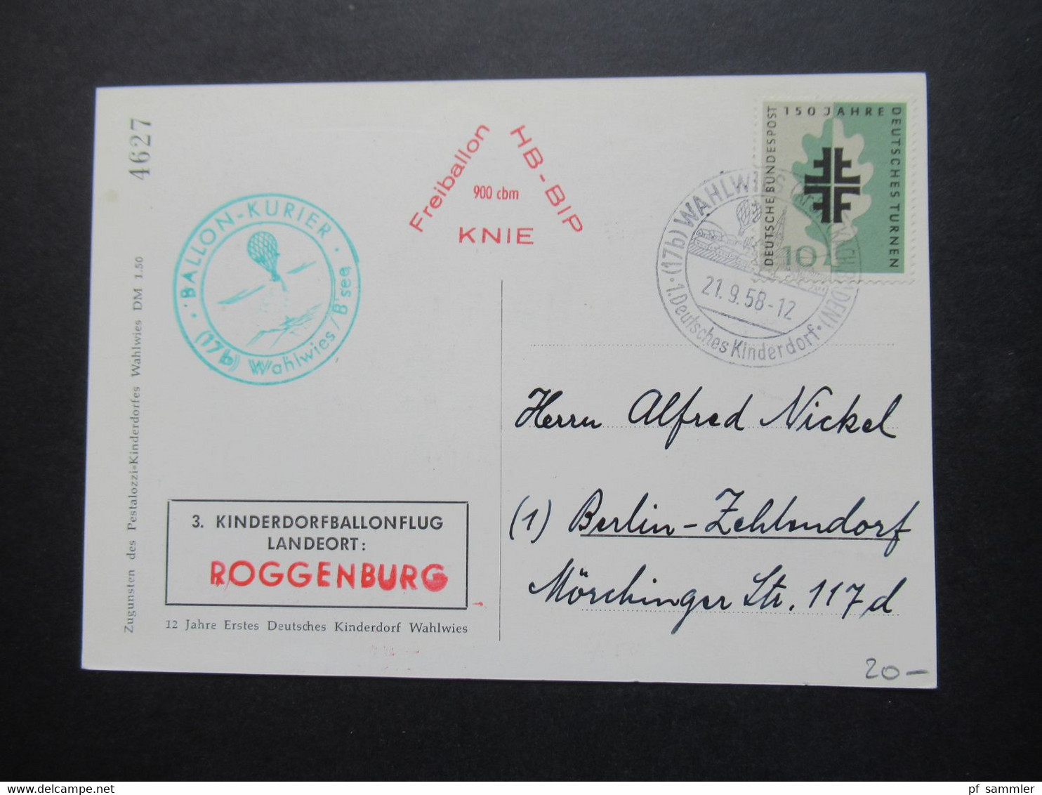 BRD 1950er / 60er Jahre Belegeposten Ballonpost 19 PK / Sonder PK / Motive mit vielen Stempeln und Vermerken!