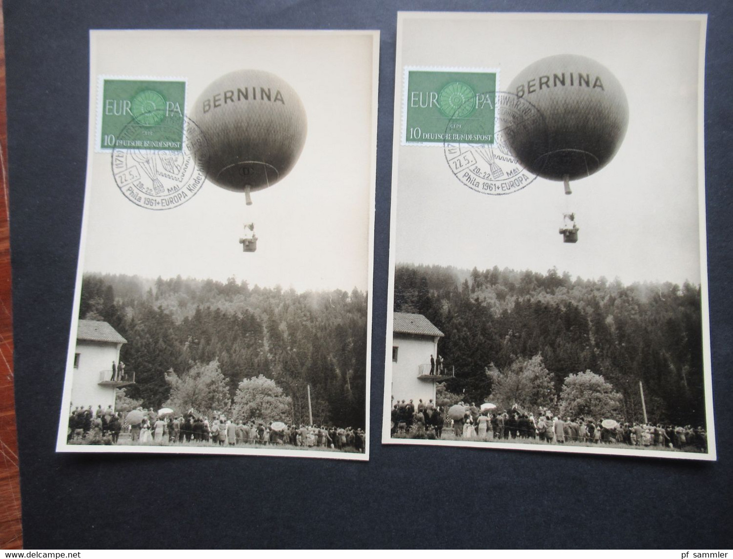 BRD 1950er / 60er Jahre Belegeposten Ballonpost 19 PK / Sonder PK / Motive mit vielen Stempeln und Vermerken!