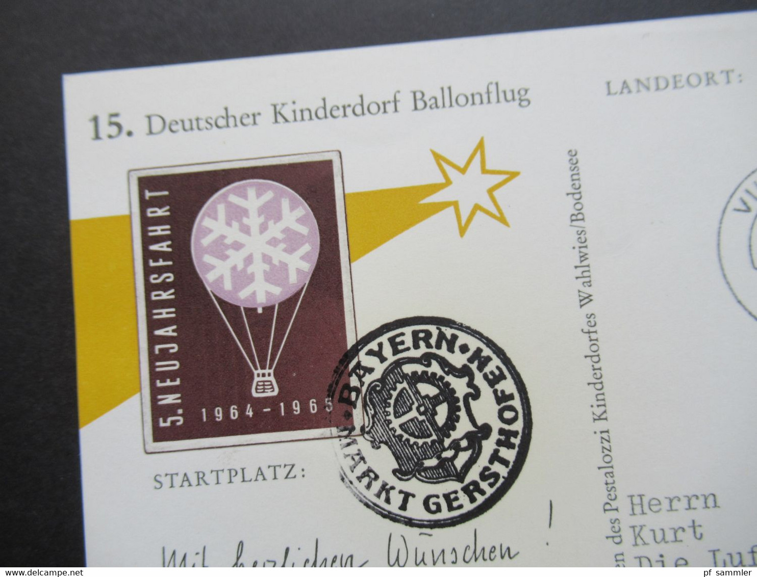 BRD 1950er / 60er Jahre Belegeposten Ballonpost 19 PK / Sonder PK / Motive mit vielen Stempeln und Vermerken!