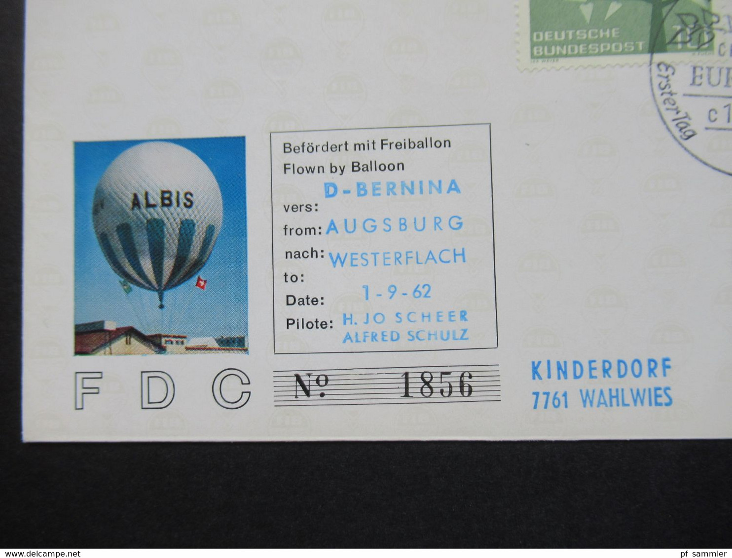 BRD 1950er / 60er Jahre Belegeposten Ballonpost 19 PK / Sonder PK / Motive mit vielen Stempeln und Vermerken!