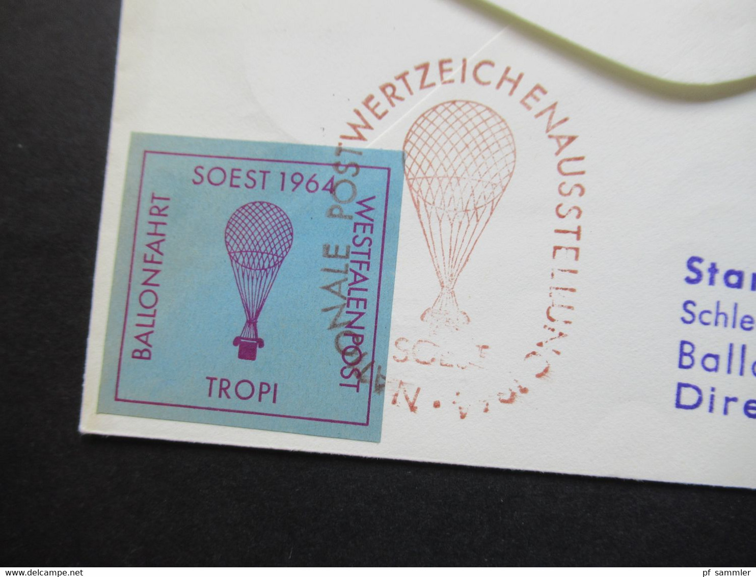 BRD 1950er / 60er Jahre Belegeposten Ballonpost 19 PK / Sonder PK / Motive mit vielen Stempeln und Vermerken!