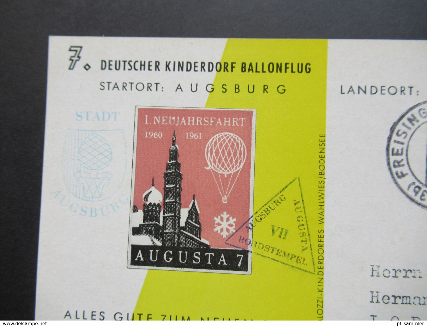 BRD 1950er / 60er Jahre Belegeposten Ballonpost 19 PK / Sonder PK / Motive mit vielen Stempeln und Vermerken!