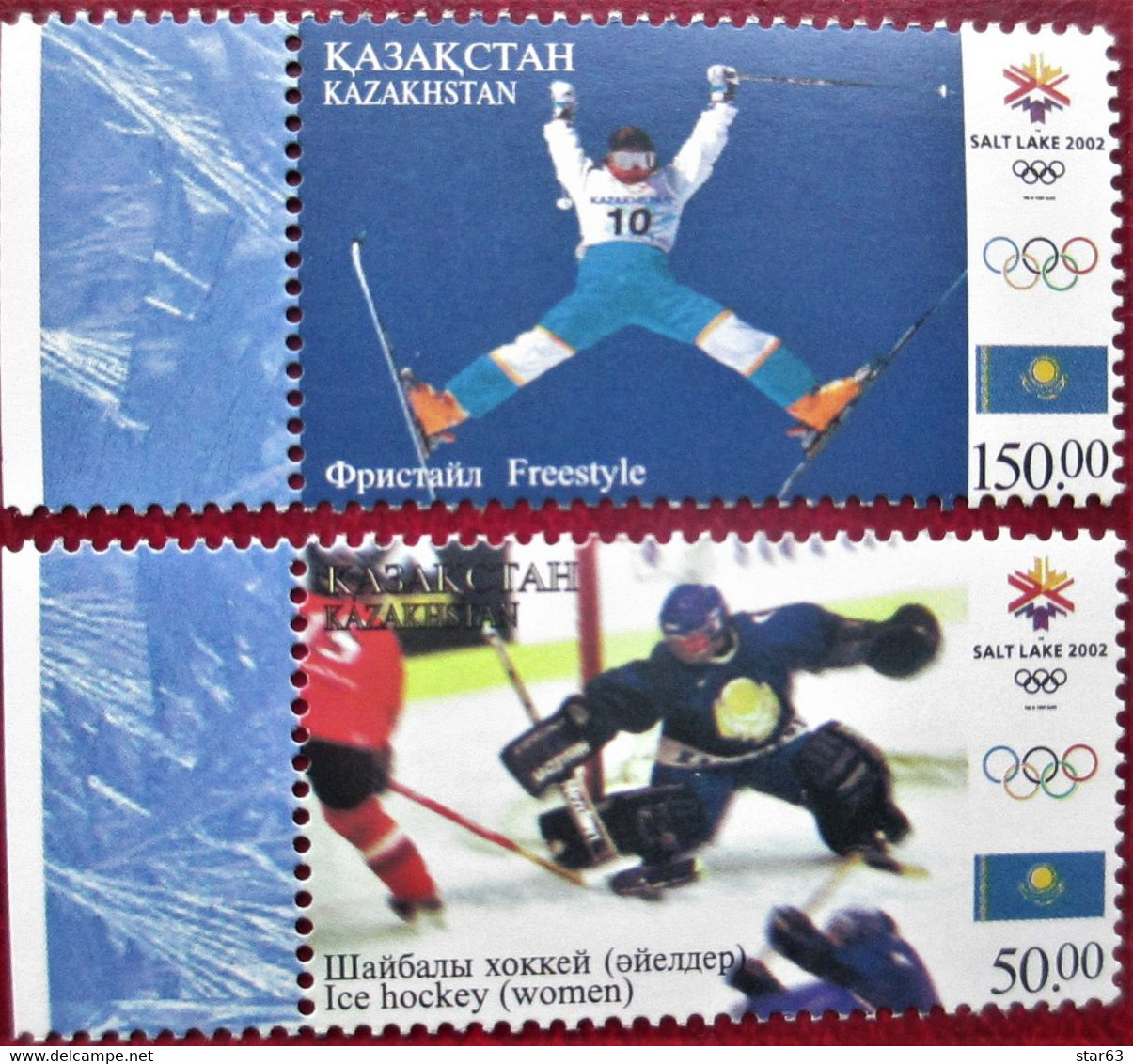 Kazakhstan   2002   Winter Olympic Games In Salt Lace Sity  2 V.  MNH - Invierno 2002: Salt Lake City