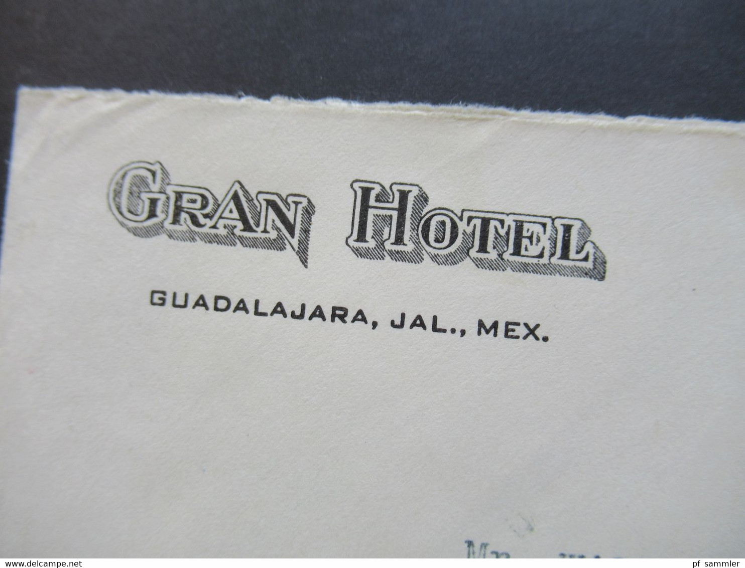 Mexiko Hotelpost / Hotelumschlag Gran Hotel Guadalajara, Jal. Mexico Nach Downington USA Gesendet - Mexique