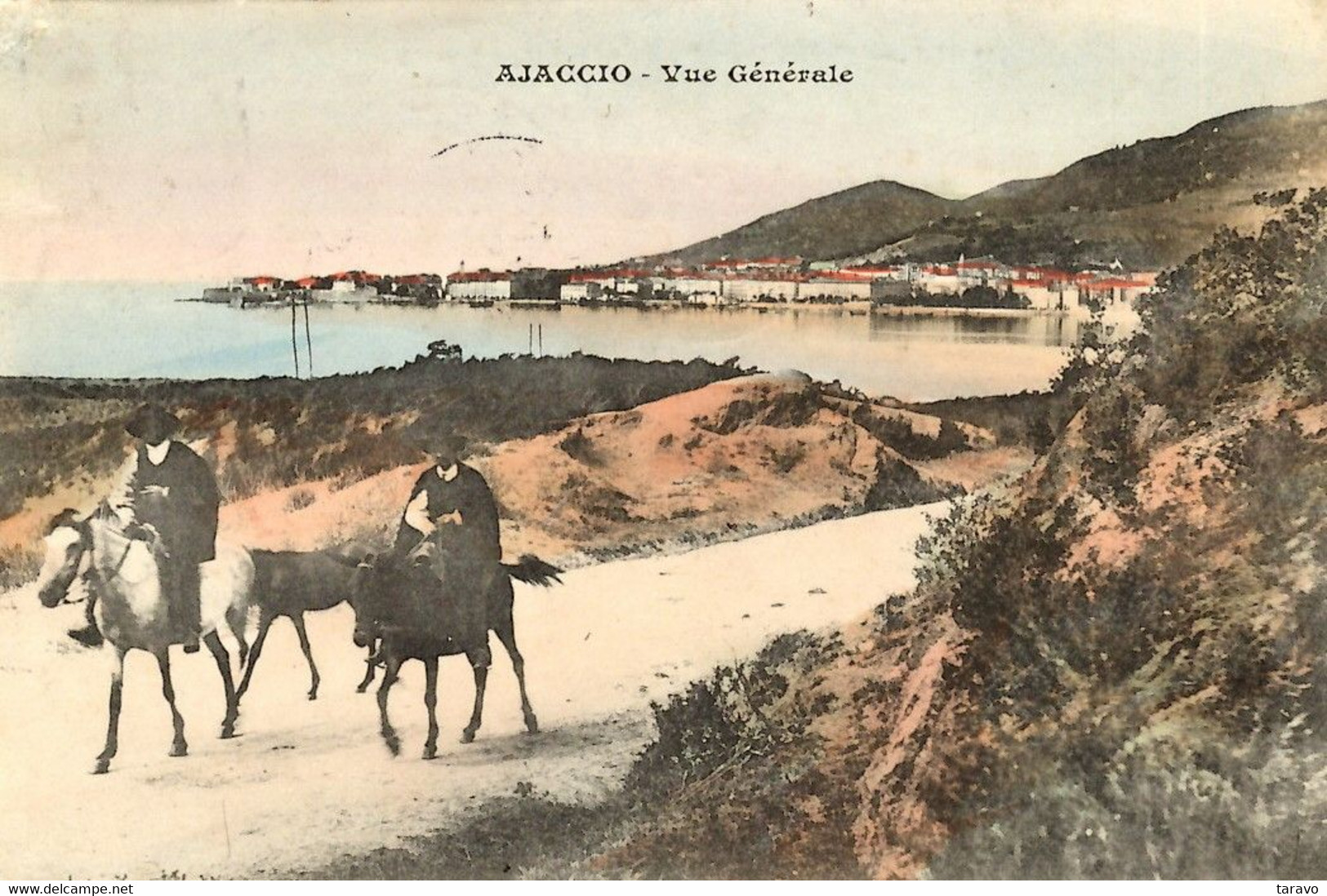 CORSE -  AJACCIO - Cavaliers Sur La Route D'Aspretto - Colorisée - L. Cardinali 1908 - Ajaccio
