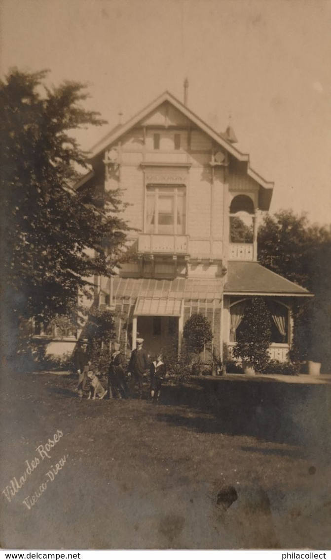 Vieux Dieu - Oude God (Mortsel) Echte Foto // Villa Des Roses (geanimeerd) Ca 1900 - Mortsel