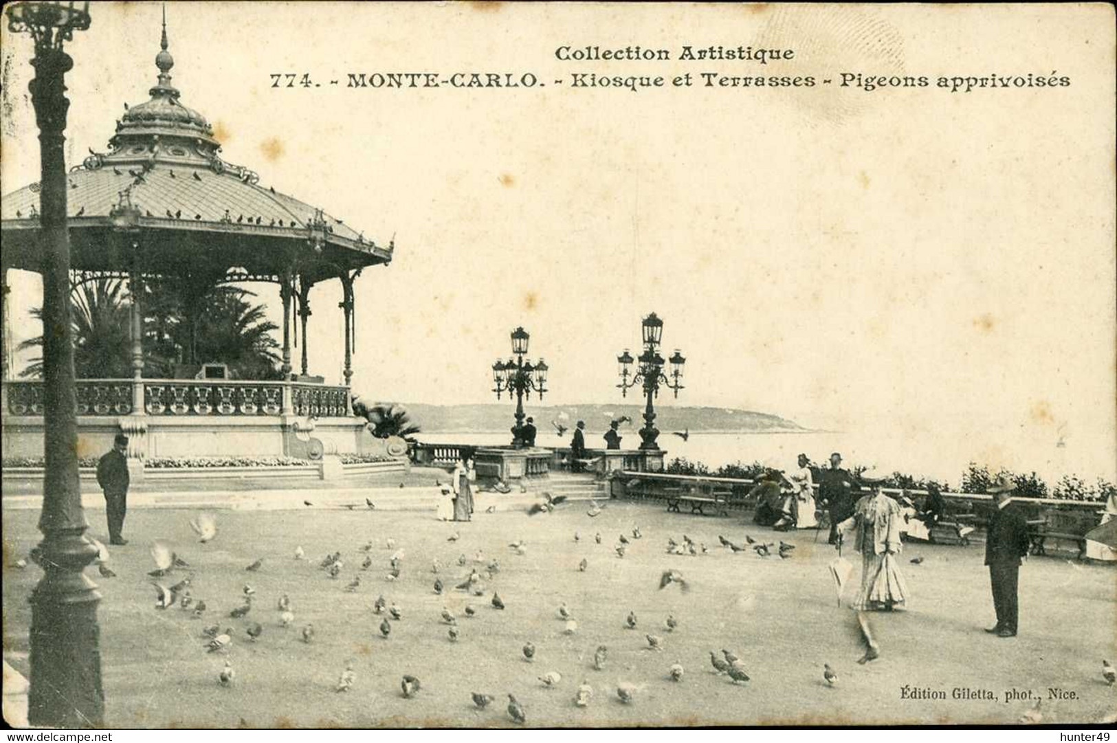 Monte Carlo Kiosque Et Terrasses Giletta 1906 - Les Terrasses