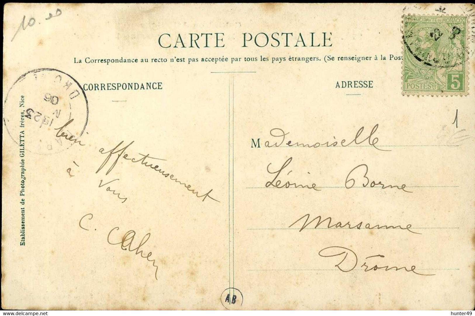 Monte Carlo Kiosque Et Terrasses Giletta 1906 - Les Terrasses