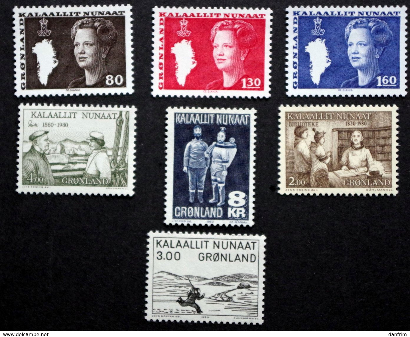 GREENLAND 1980 Year  MNH(**)  ( Lot Ks  1082) - Años Completos