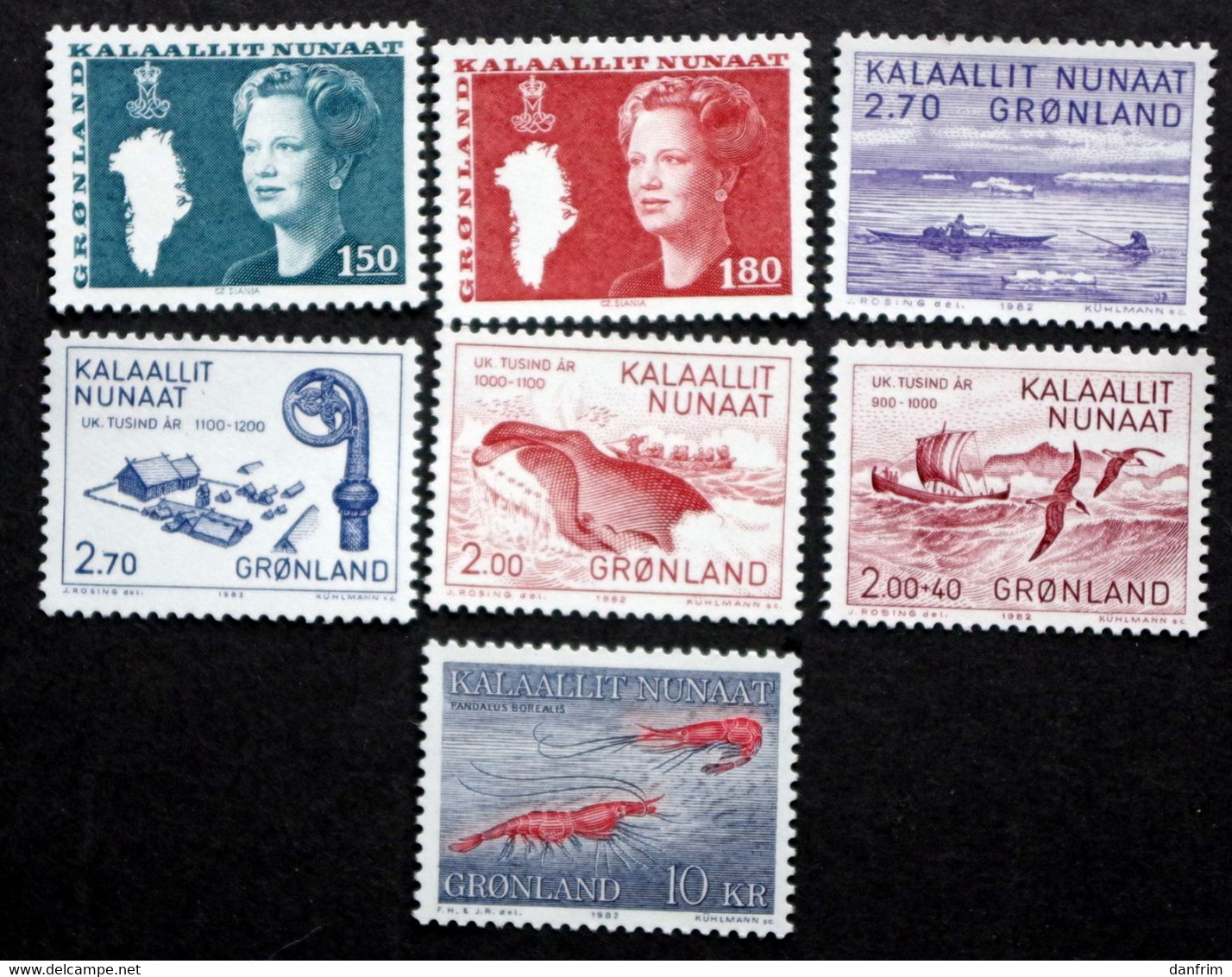 GREENLAND 1982 Year  MNH(**)  ( Lot Ks  1070) - Volledige Jaargang