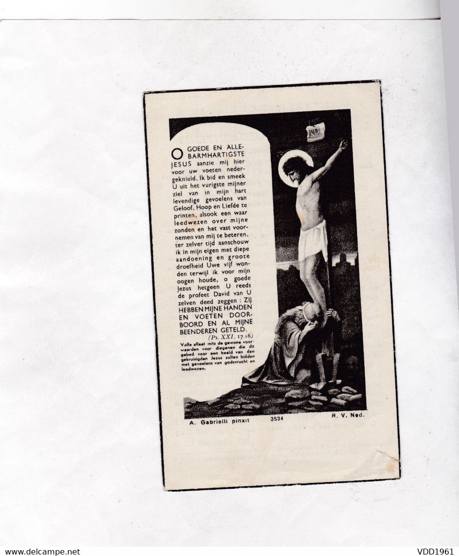 ::  L.DEMAEREL °KROMBEKE 1874 +1948 (F.TAVEIRNE) - Devotion Images