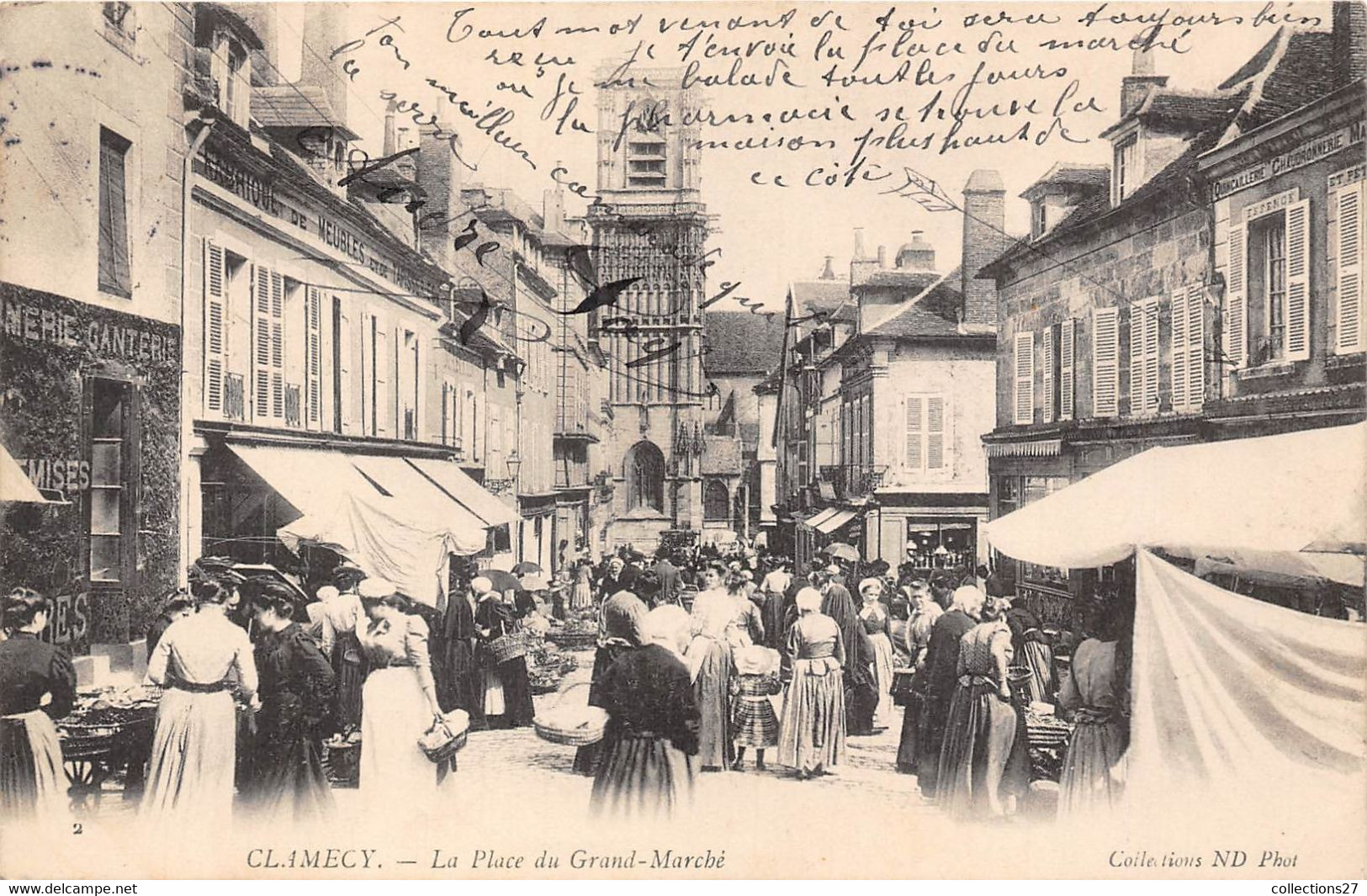 58-CLAMECY-LA PLACE DU GRAND MARCHE - Clamecy