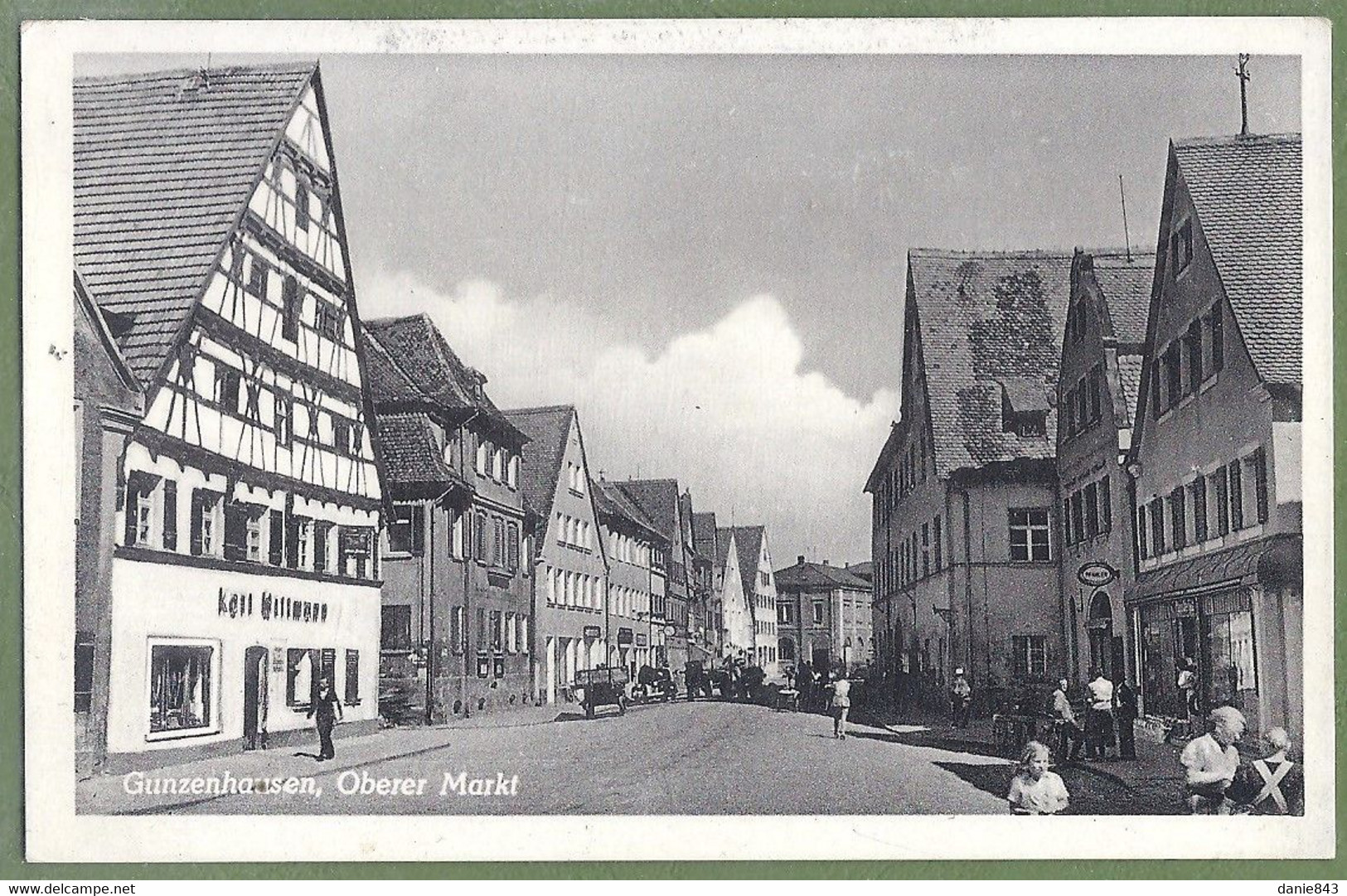 CPA/CPSM - ALLEMAGNE - GUNZENHAUSEN - OBERER MARKT - Animation, Commerces - Verlag Fritz Lauterbach - Gunzenhausen