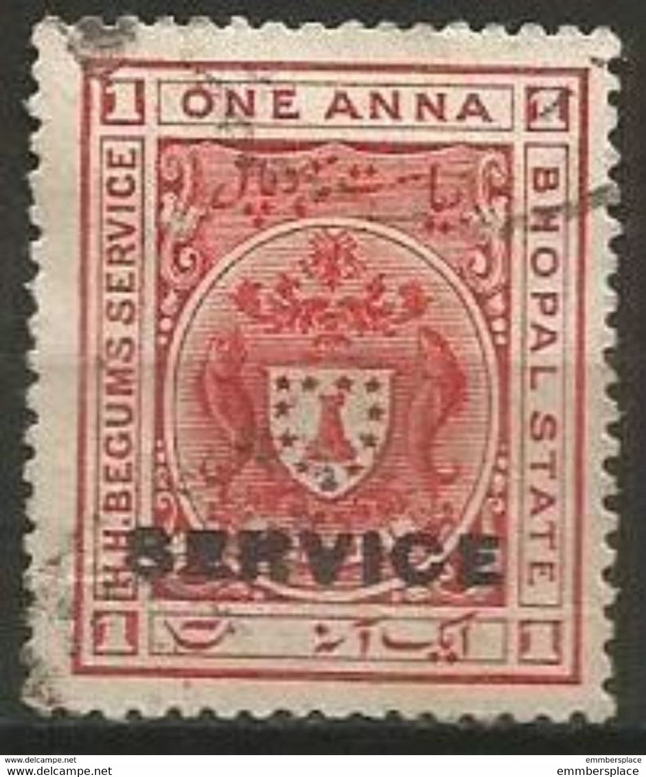 Bhopal - 1908 Official 1a Used  SG  O302  Sc O10 - Bhopal