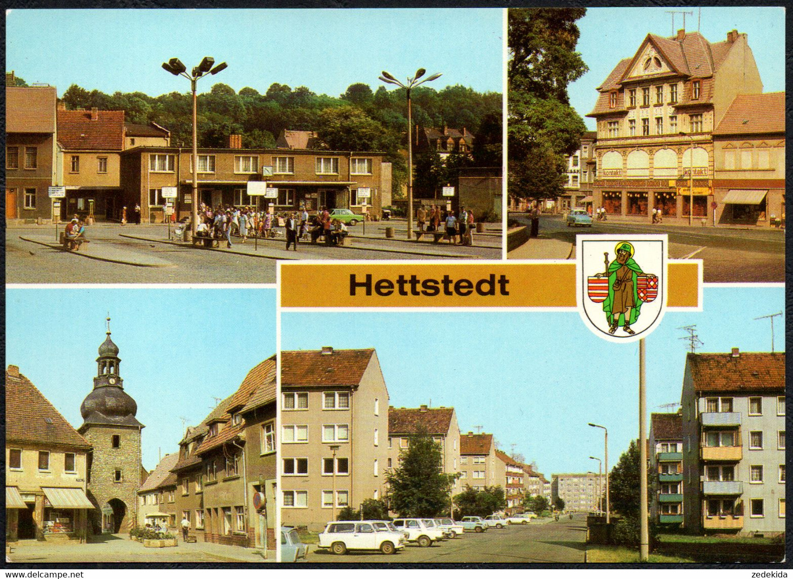 F3642 - TOP Hettstedt Busbahnhof Neubauten Markt - Bild Und Heimat Reichenbach - Hettstedt