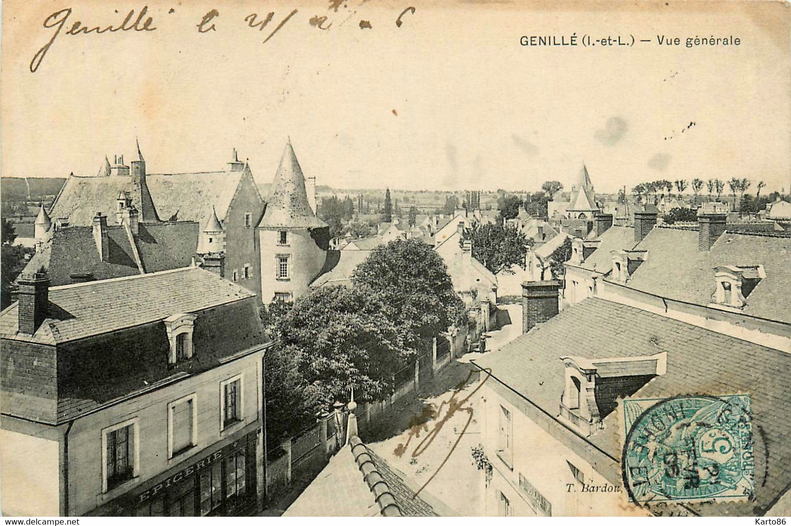 Génillé * Vue Générale De La Commune * épicerie - Genillé