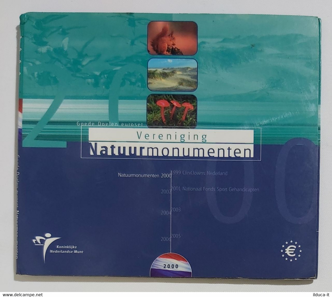 20642 Set Oficial Euros Holanda 2000 Vereniging NATUUR Monum. FdC - Mint Sets & Proof Sets