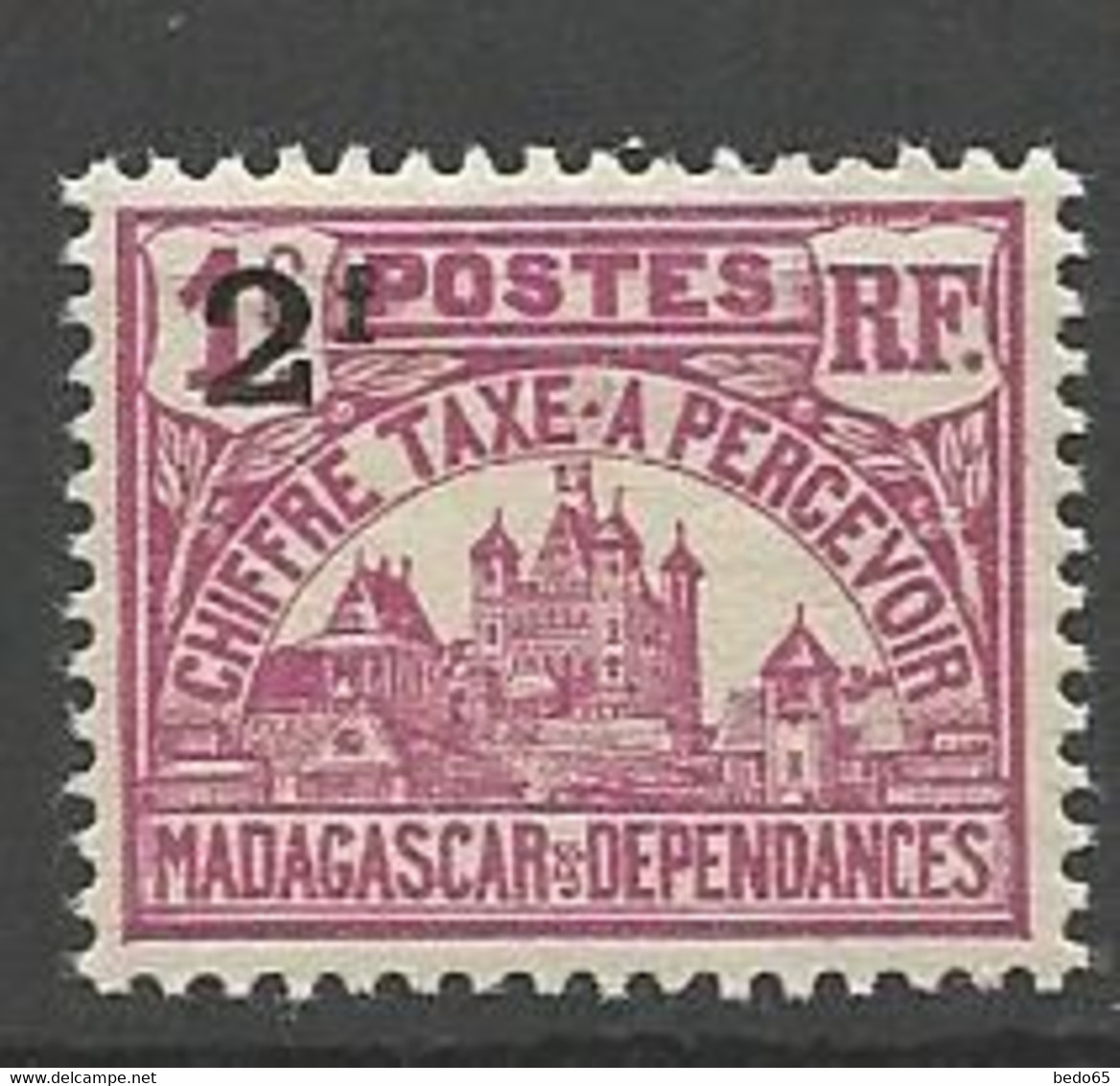 MADAGASCAR TAXE N° 18 Gom Coloniale NEUF**  SANS CHARNIERE / MNH - Portomarken