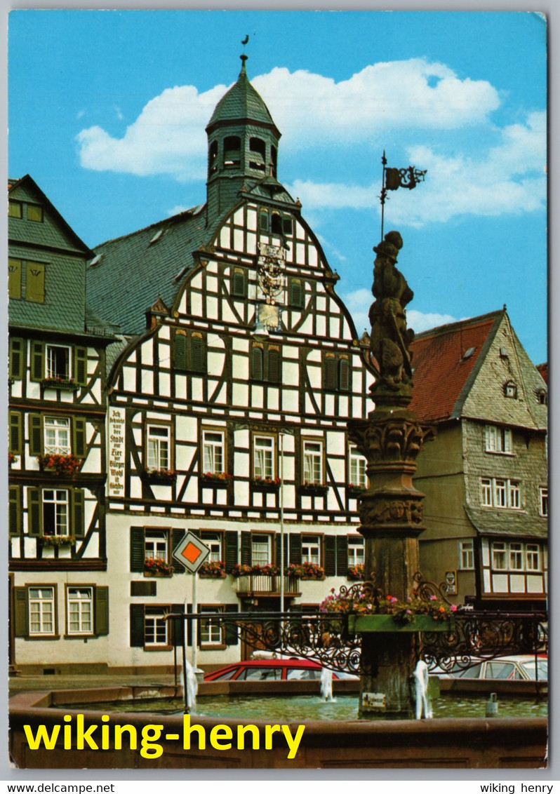 Butzbach - Marktbrunnen Mit Rathaus 1 - Butzbach