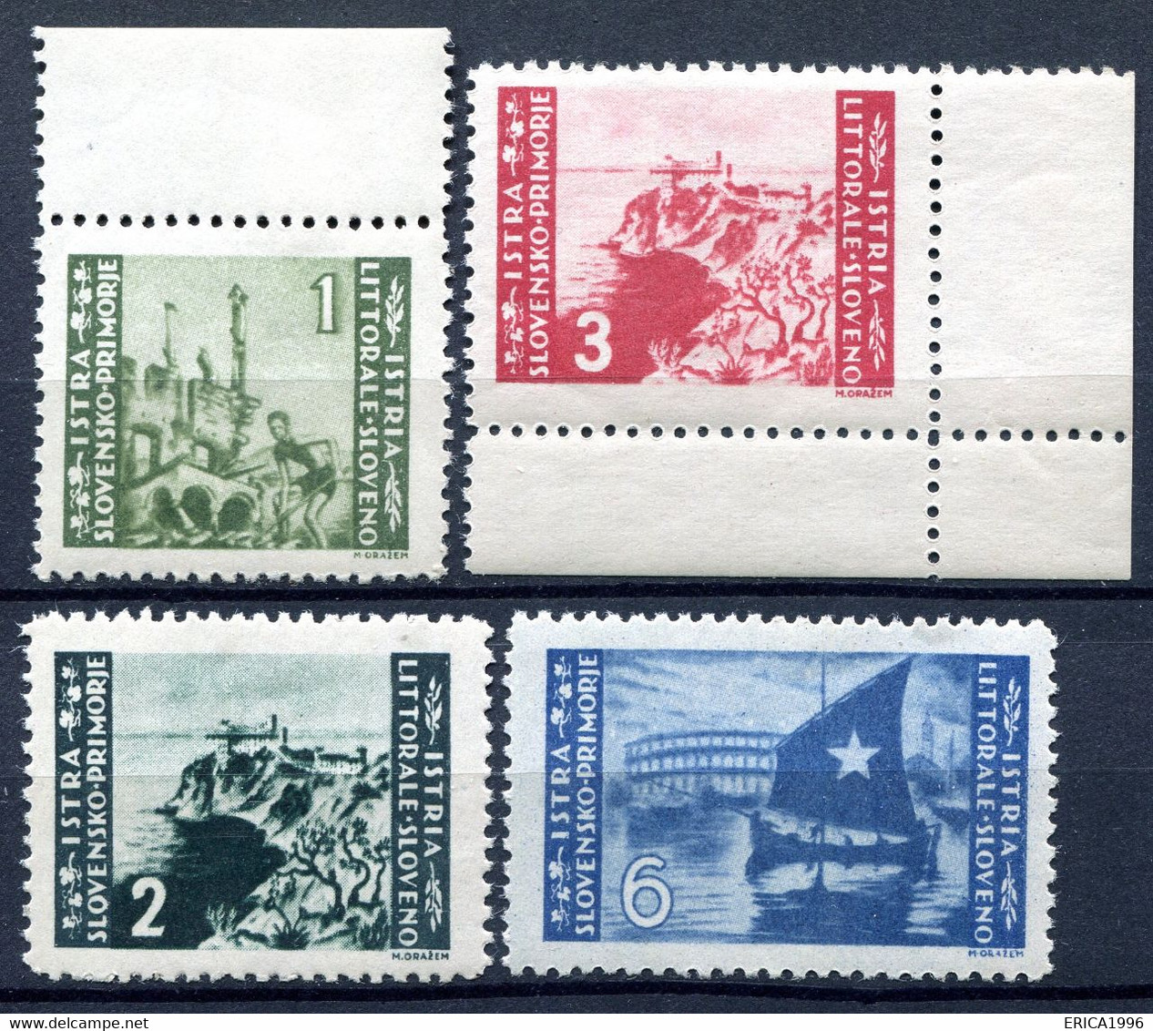 Z2769 ITALIA OCCUPAZIONI ISTRIA Litorale Sloveno 1946 Tipi Del 1945 In Colori Cambiati, MNH**, Serie Completa, Valore Ca - Yugoslavian Occ.: Slovenian Shore