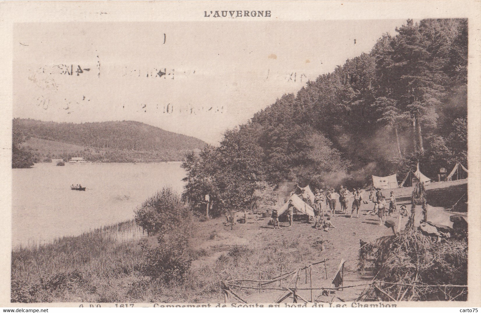 Scoutisme - Camp De Scouts Bord Du Lac Chambon - Oblitérations Les Bains Du Montdore 1935 - Padvinderij