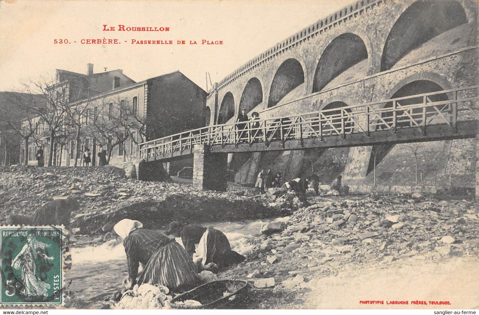 CPA 66 CERBERE PASSERELLE DE LA PLAGE - Cerbere