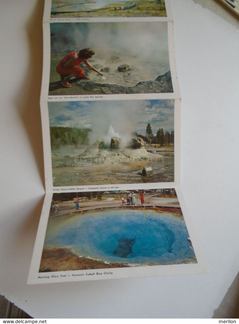 D183360   Old Postcard Booklet  Yellowstone National Park -Wyoming  - leporello