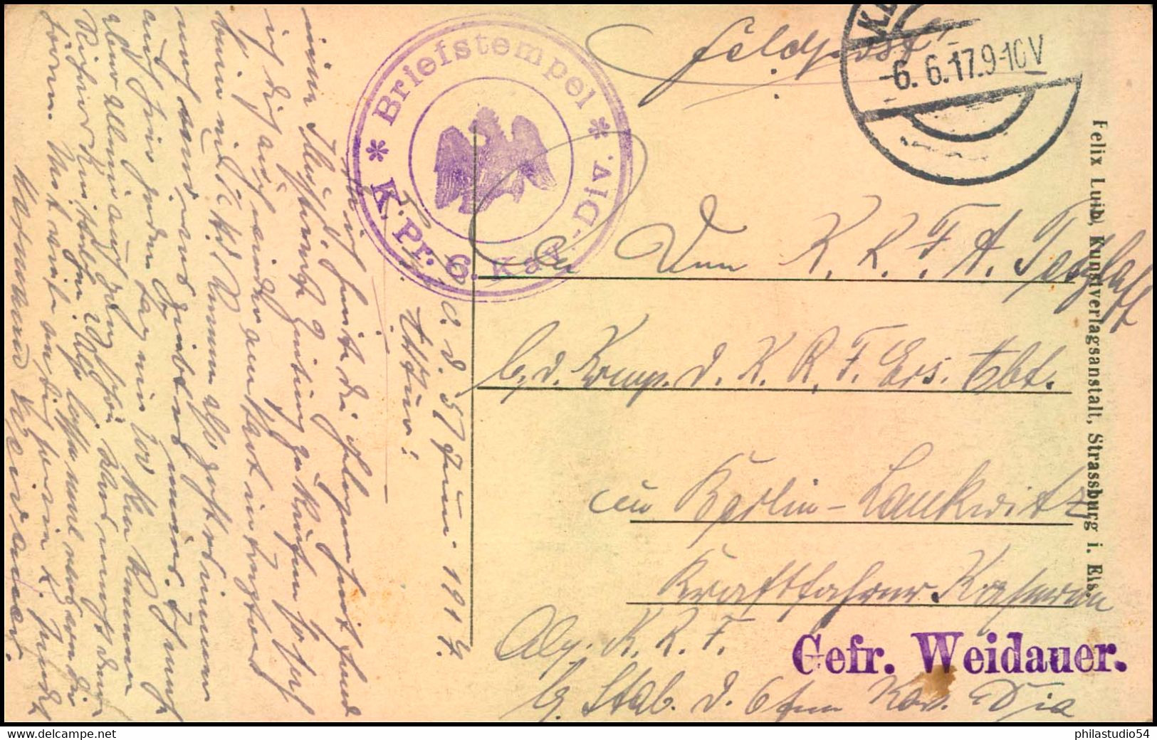 Hesserstrasse - Saarburg I. Lothringen, Feldpost, Gel. 1917, - Lothringen