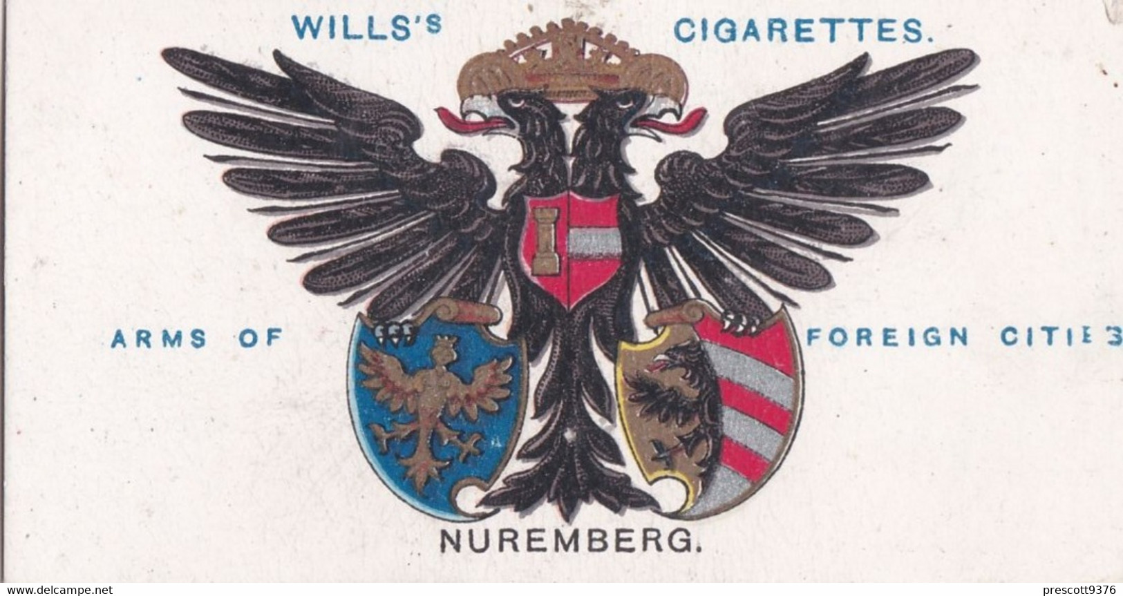 41 Nuremberg  -  Arms Of Foreign Cities - 1912 - Wills Cigarette Cards - Original  - Antique - Player's