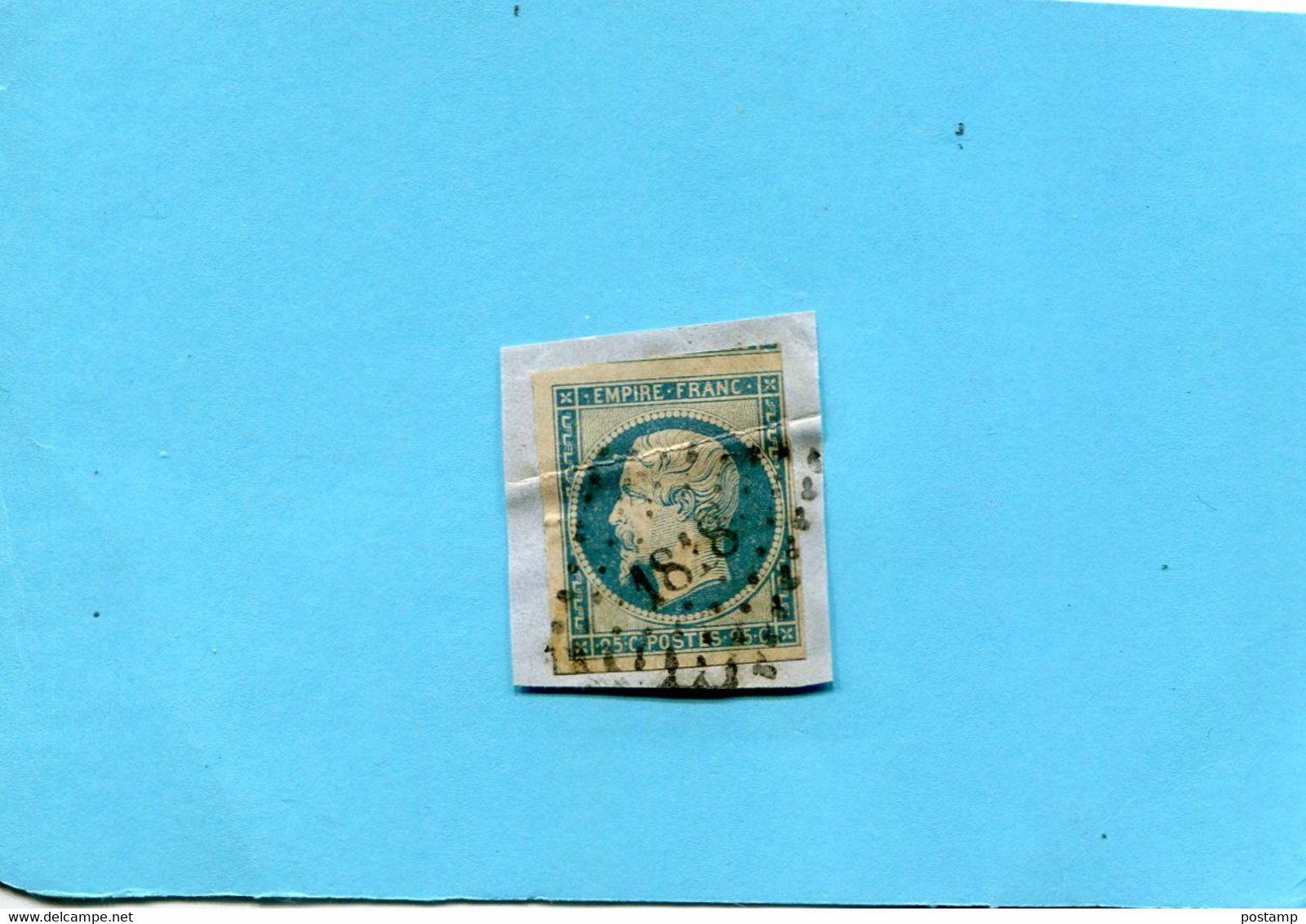 Type-Napoleon III  -N°15 -25c Bleu   Oblitération Losage1818  Authentique Fragment De Lettre  Cote285eu - 1863-1870 Napoléon III. Laure