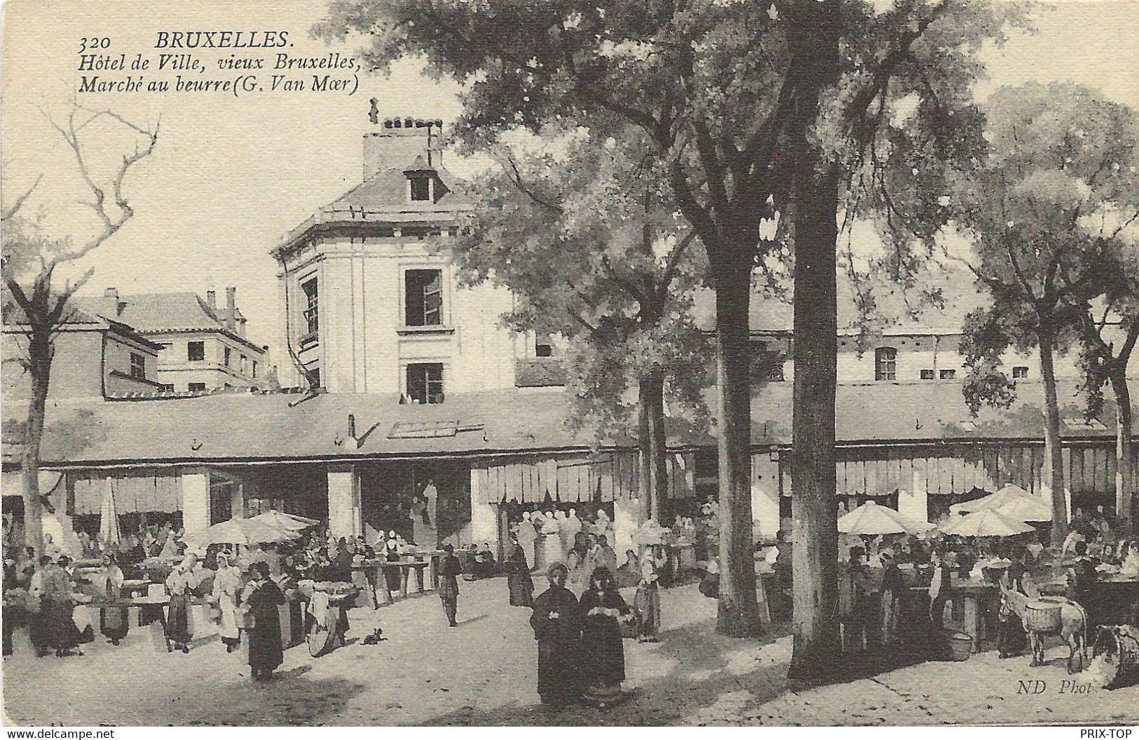 REF4936/ CP-PK Marché Au Beurre D'après Un Tableau De J.B. Van Moer Hôtel De Ville , Vieux Bruxelles MINT - Markten