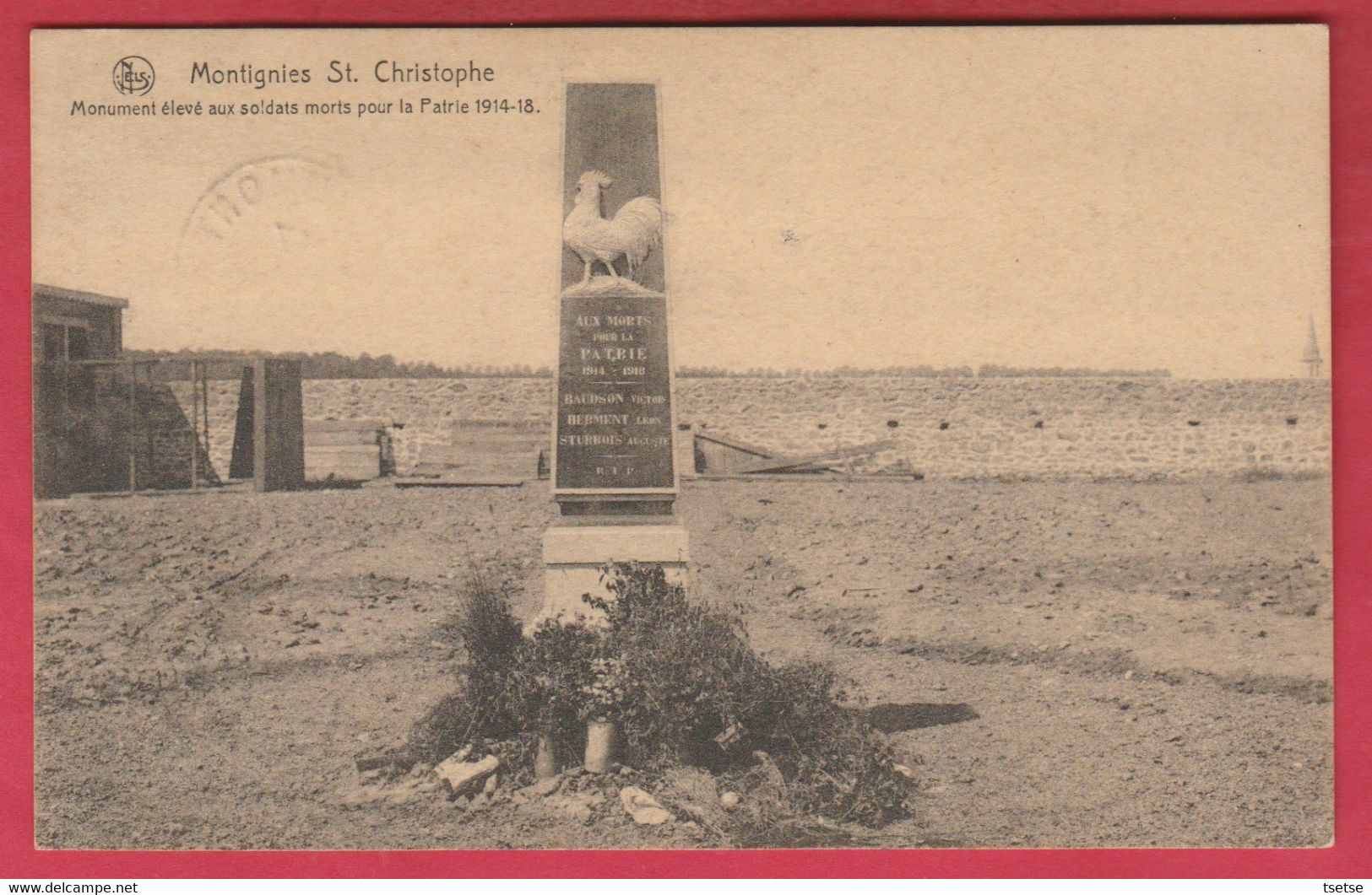 Montignies St. Chirstophe - Monument élevé Aux Soldats Morts Pour La Patrie 1914-18 - 1924 ( Voir Verso ) - Erquelinnes