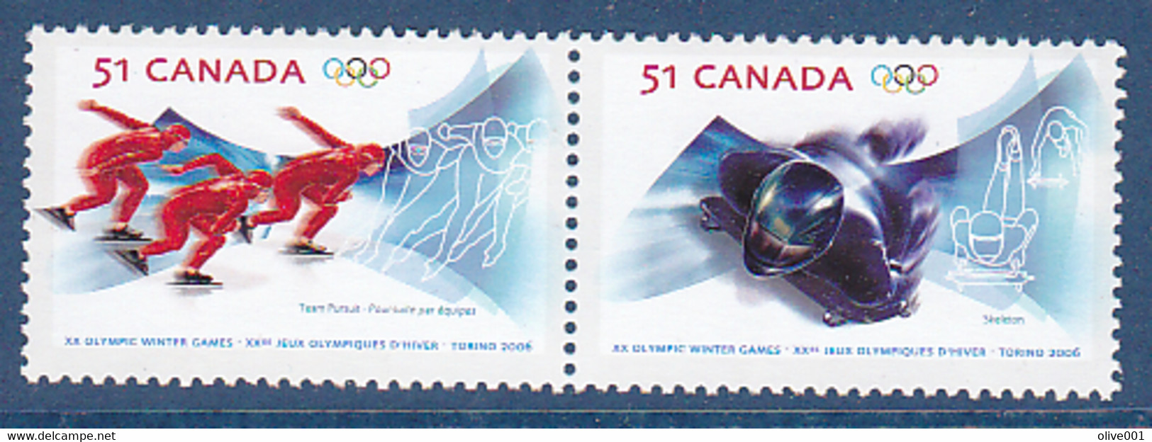 Timbres Du Canada, Jeux Olympique D'hiver De Turin , 2 Tp De 2006 MI N° 2319/20 MNH **  Départ à 50 % De La Cote - Winter 2006: Turin