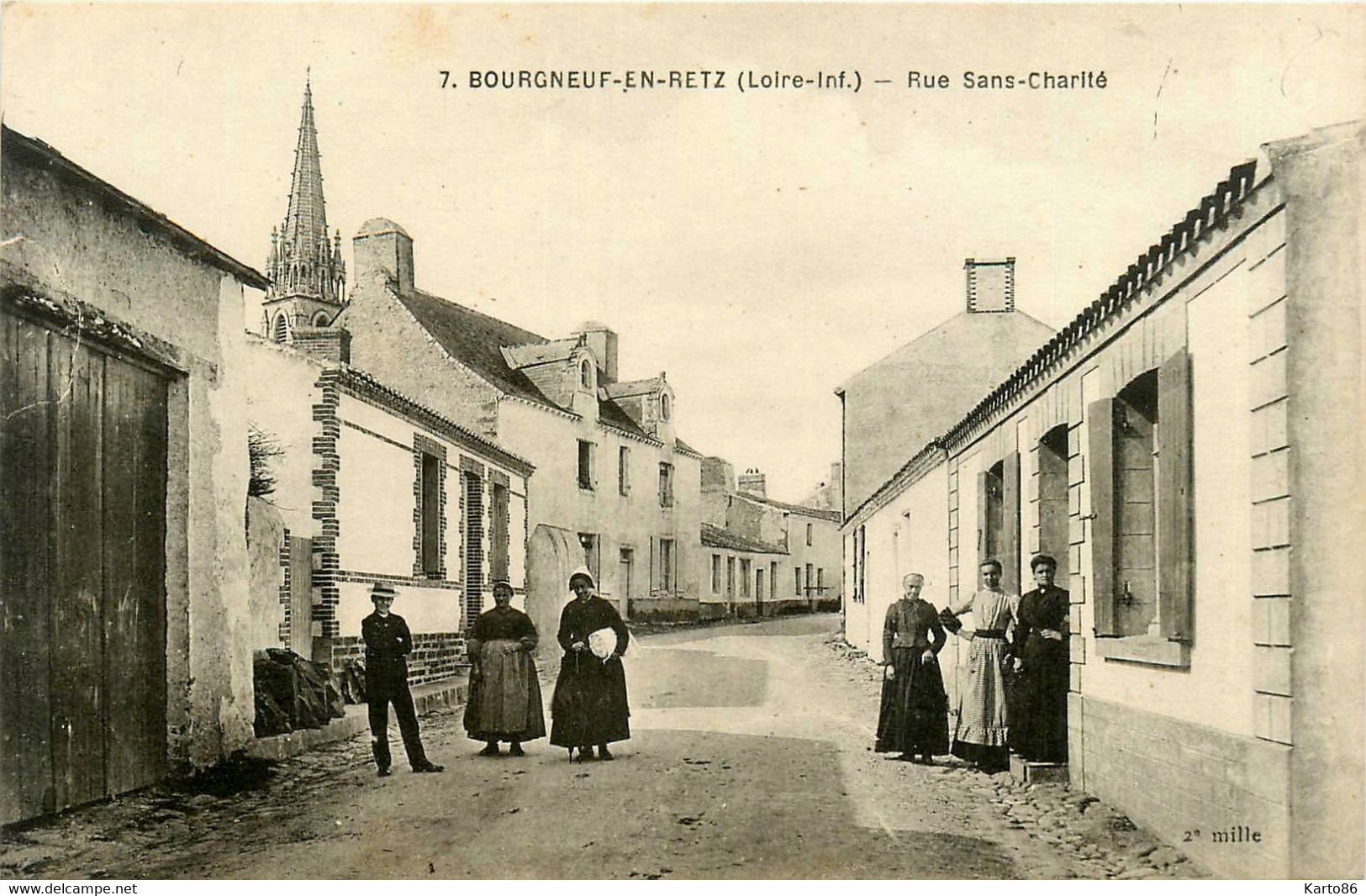 Bourgneuf En Retz * La Rue Sans Charité * Villageois - Bourgneuf-en-Retz