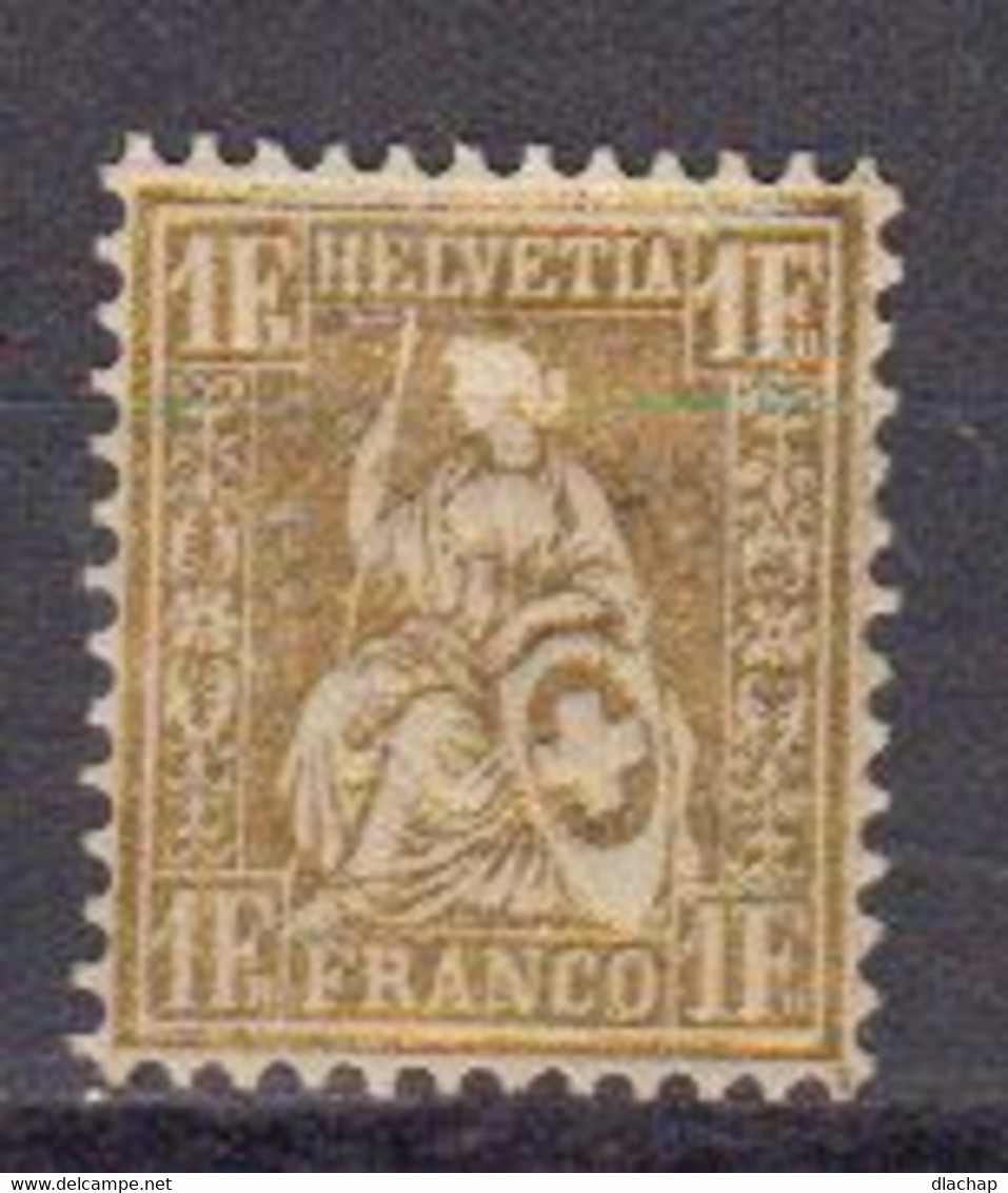 Suisse 1862 Helvetia Assise Yvert 41 * Neuf Avec Charniere - Ungebraucht