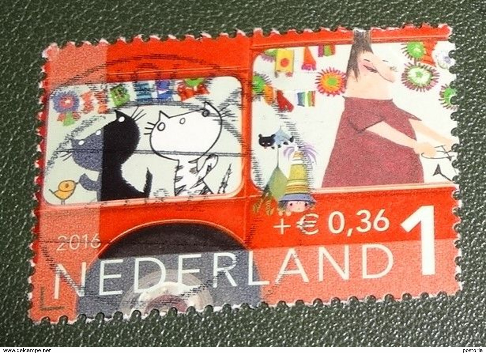 Nederland - NVPH - 3473 F - 2016 - Gebruikt - Cancelled - Kinderzegels - Buschauffeur - Katten - Gebruikt
