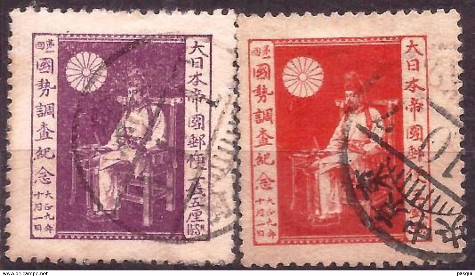 JAPON - Fx. 2898 - Yv. 158/9 - 1º Censo Nacional - 1920 - Ø - Oblitérés