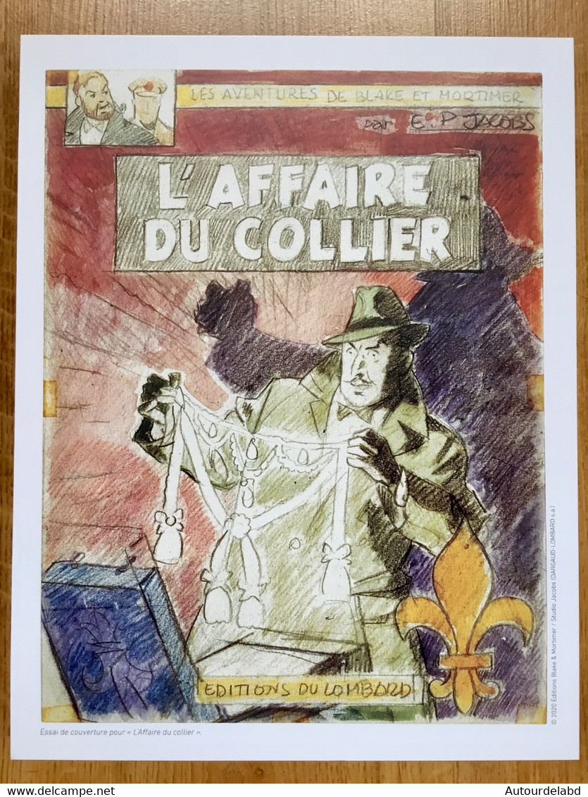 Ex Libris Illustration Blake Et Mortimer - Tirage Limité - Edgar Jacobs - Illustrators J - L