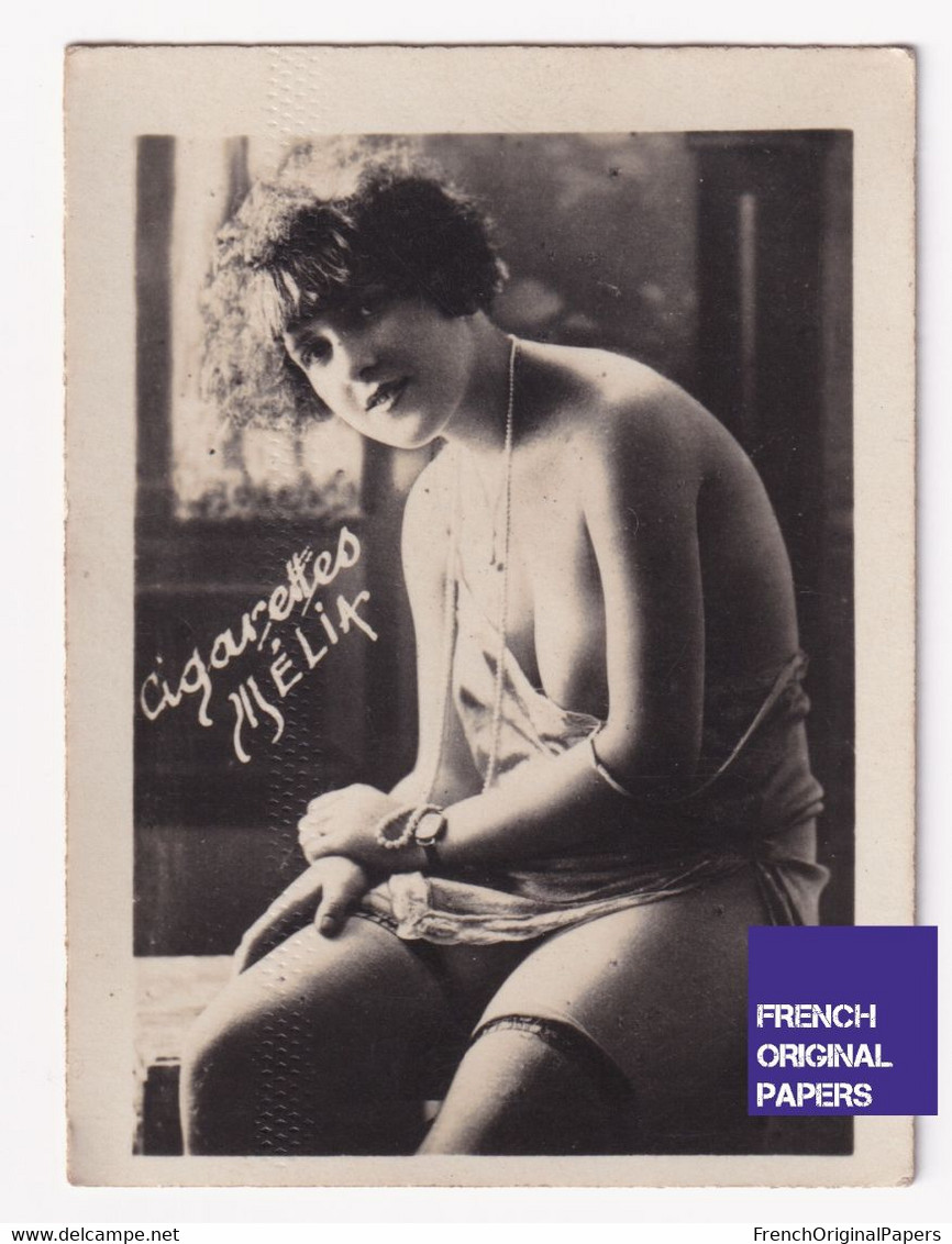 Cigarettes Mélia - Années 1925/30s - Photo Femme Sexy Pinup Lady Pin-up Woman Nue Nude Nu Seins Nus Lubrique A55-59 - Autres Marques