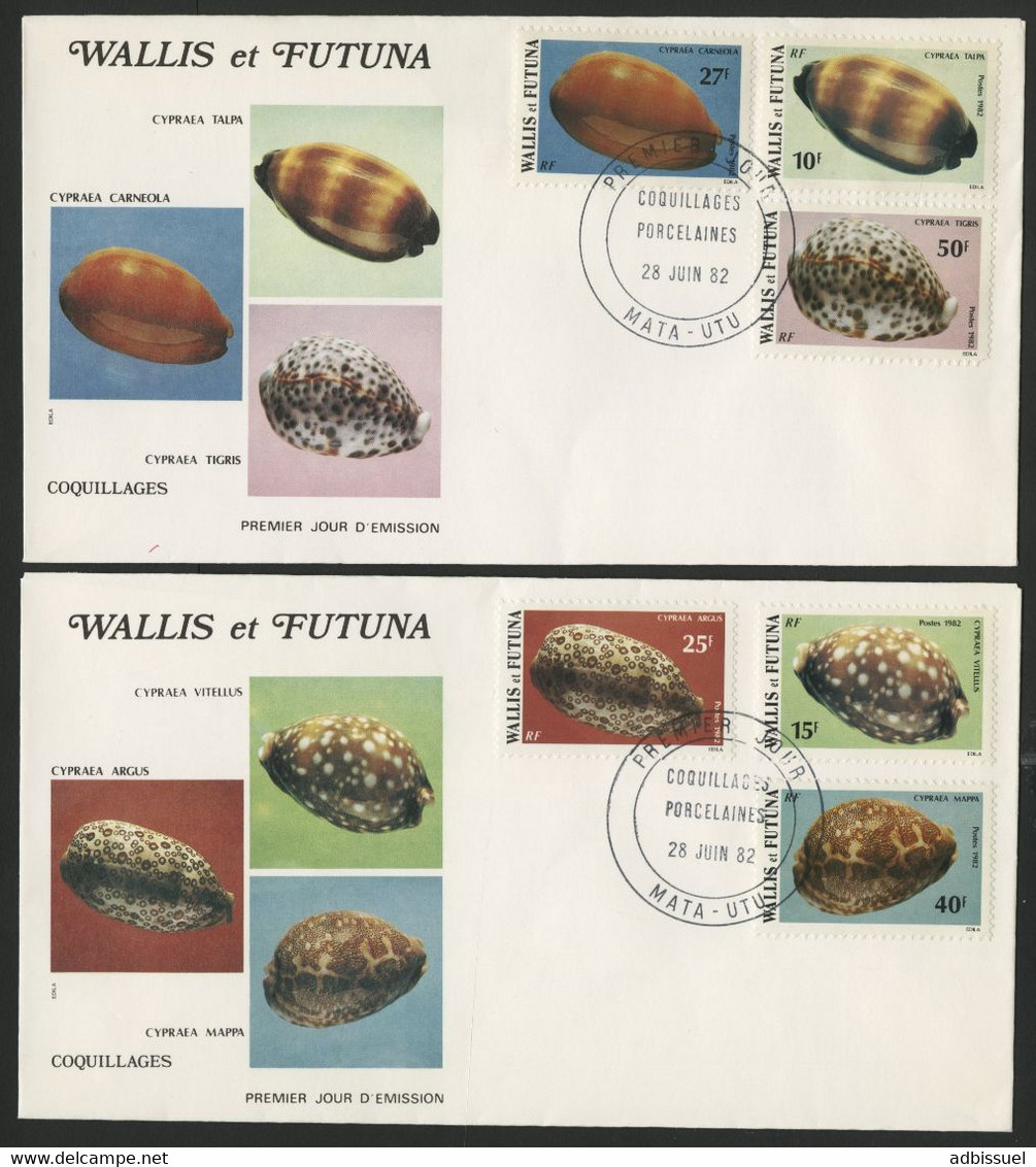 Wallis Et Futuna Enveloppes PREMIER JOUR N° 291 à 296 Série Coquillages - FDC