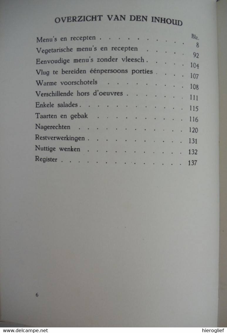 200 MAALTIJDEN CONCRETE  MENU'S En RECEPTEN Door Krabbe Oud Kookboek Koken Voedsel Bereiden - Praktisch