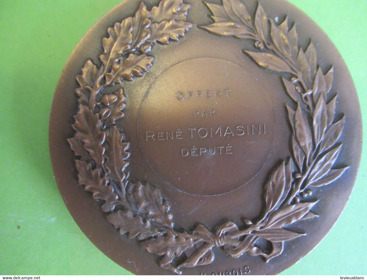 Médaille De Table Ancienne/RF/Liberté Egalité Fraternité/Offert Par René TOMASINI Député /Eure/H DUBOIS/ 1974     MED406 - Professionals / Firms
