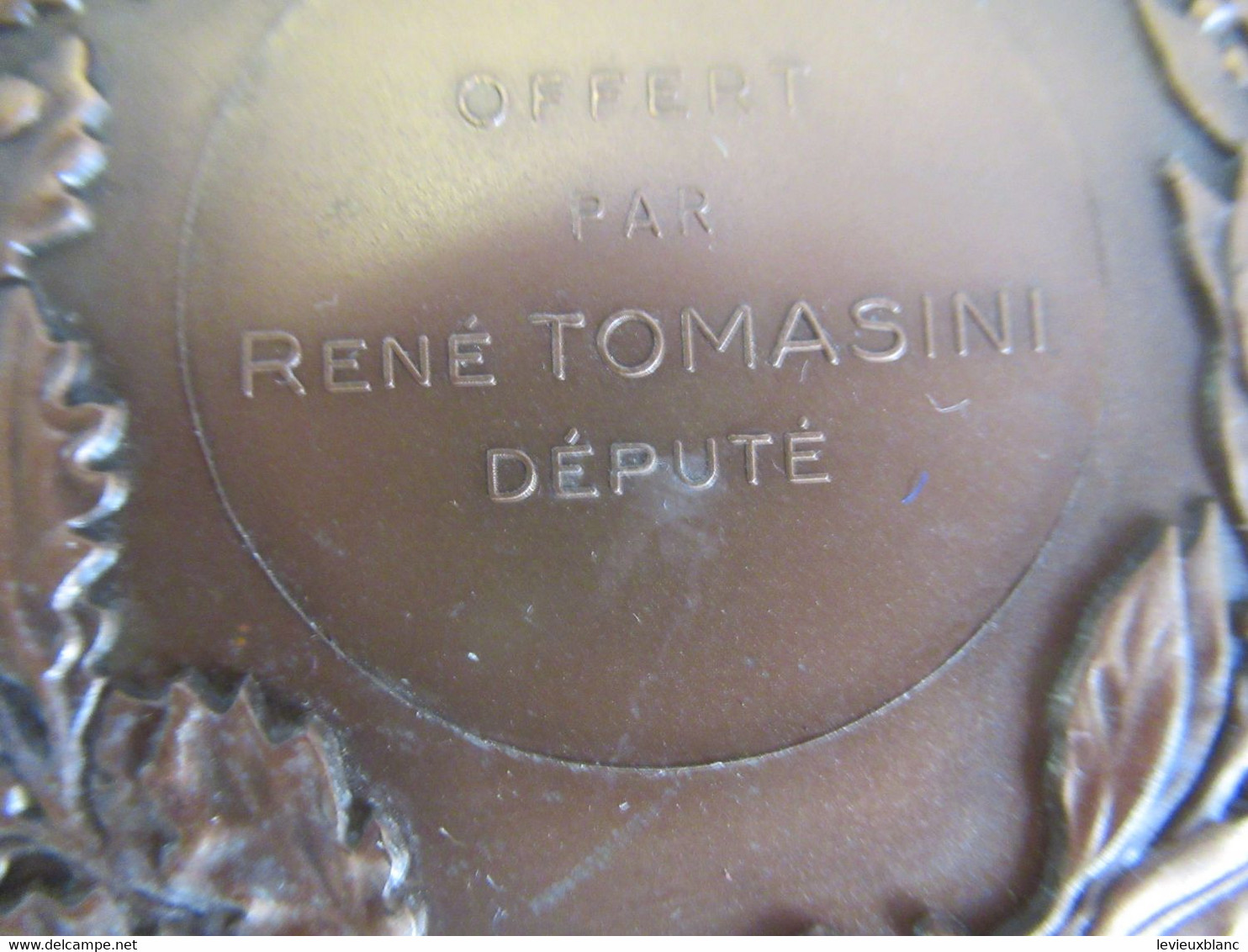 Médaille De Table Ancienne/RF/Liberté Egalité Fraternité/Offert Par René TOMASINI Député /Eure/H DUBOIS/ 1974     MED406 - Professionnels / De Société