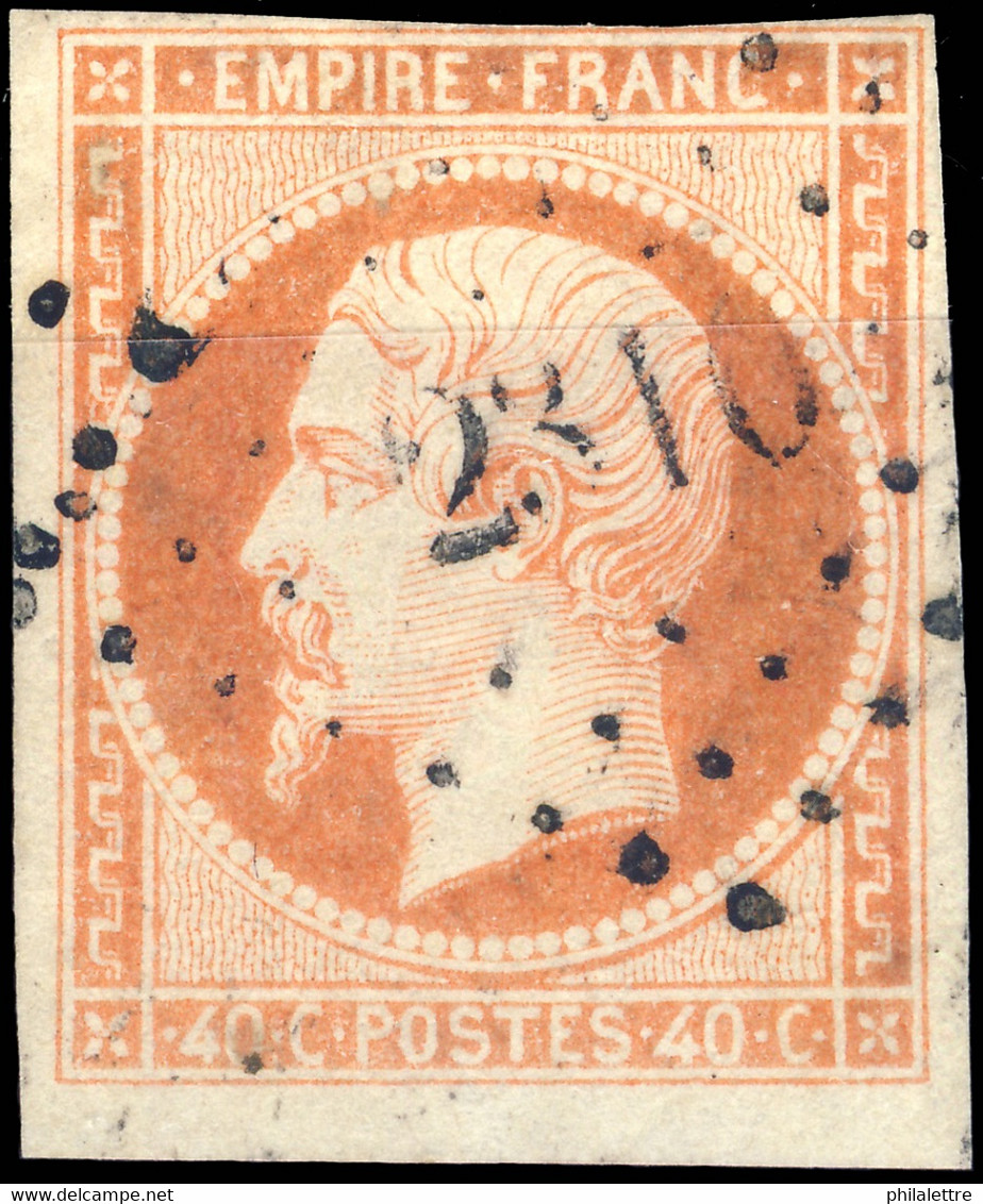 France - Yv.16 40c Orange Empire N.d. - Obl. Pc 2310 (NUITS-COTE-D'OR) - B+ - 1853-1860 Napoleon III