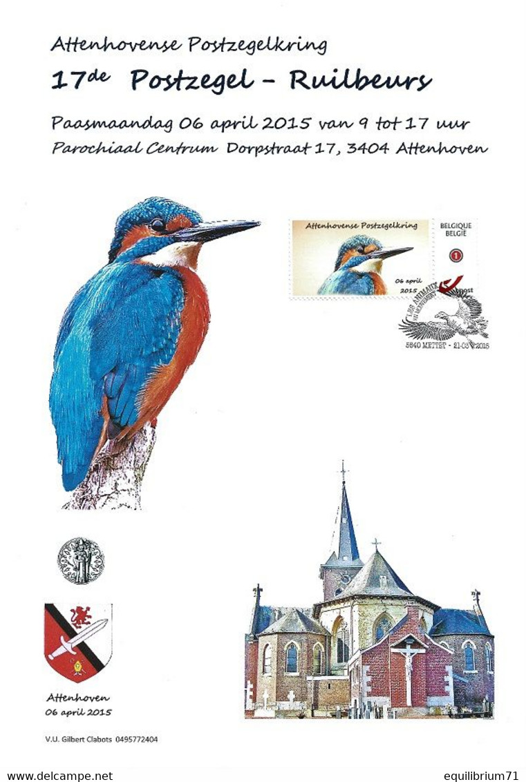 CS/HK - Carte Souvenir - 2015 -  Herdenkingskaart  - Martin Pêcheur / Ijsvogel / Eisvogel / Kingfisher - Covers & Documents