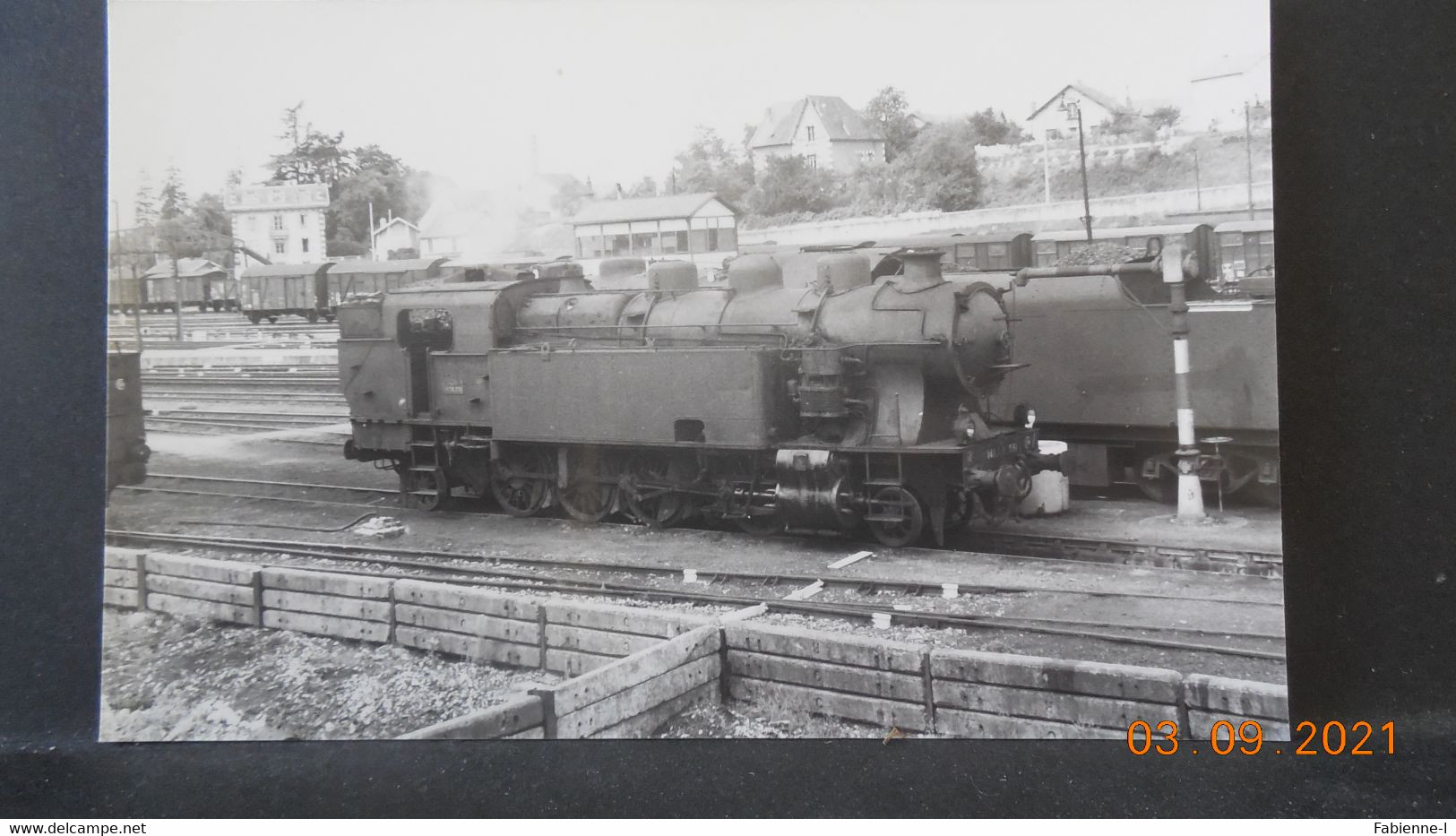 Photo De Format CP - Locomotive En Gare De Bourges 1953 - Treni